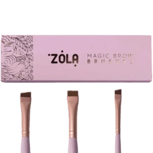 ZOLA Zestaw Pędzli do brwi i rzęs Jasnoróżowy