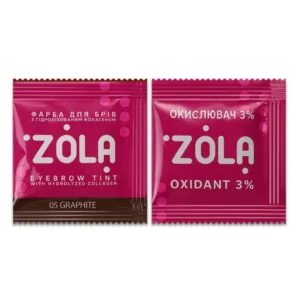 ZOLA Brow Tint 05 Graphite – Zestaw Farba w saszetce + Oksydant 3%