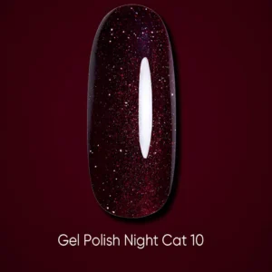 DARK Night Cat 10 – Lakier hybrydowy kocie oko bordowy 6 ml