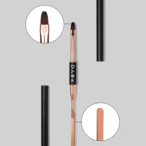 DARK dwustronny pędzelek czarny (szpatułka + zaokrąglony żel 9 mm)