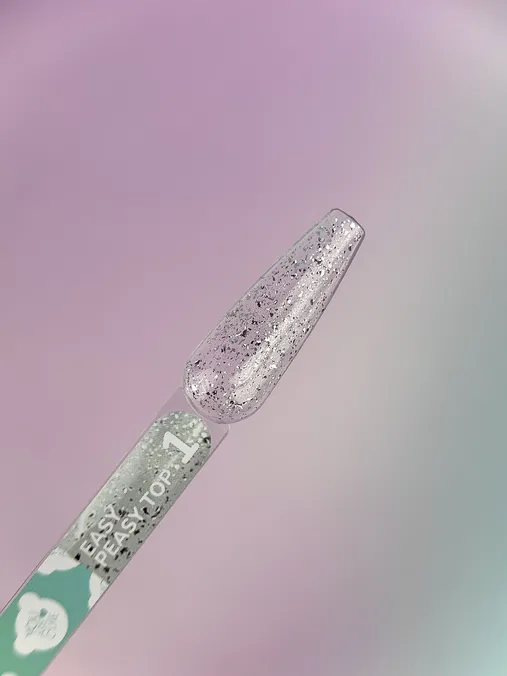 YOUARECUTE Top Easy Peasy 1 5 ml – top z kawałkami srebnej folii 2 d051a3cbd26d537cdec732b73412c201