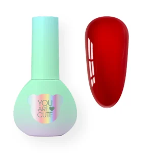 YOUARECUTE Color 122 – Lakier hybrydowy witrażowy czerwony 5 ml