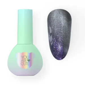 YOUARECUTE Color 120 – Lakier hybrydowy Cat Eye flash szary 5 ml