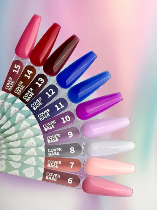 YOUARECUTE Cover Base 14 – czerwona baza hybrydowa 5 ml 3 YOUARECUTE Cover Base