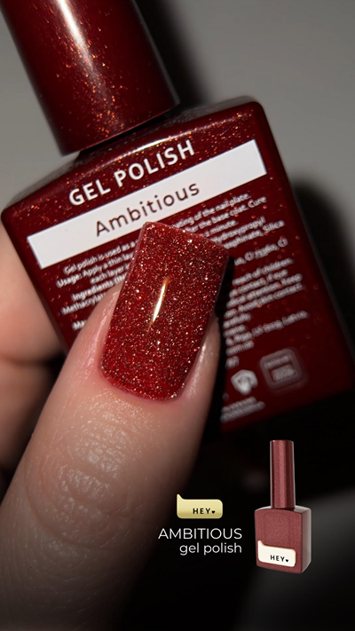 HEYLOVE gel polish AMBITIOUS 15 ml – czerwony odblaskowy lakier hybrydowy 2 HEYLOVE gel polish AMBITIOUS 15 ml – czerwony odblaskowy lakier hybrydowy