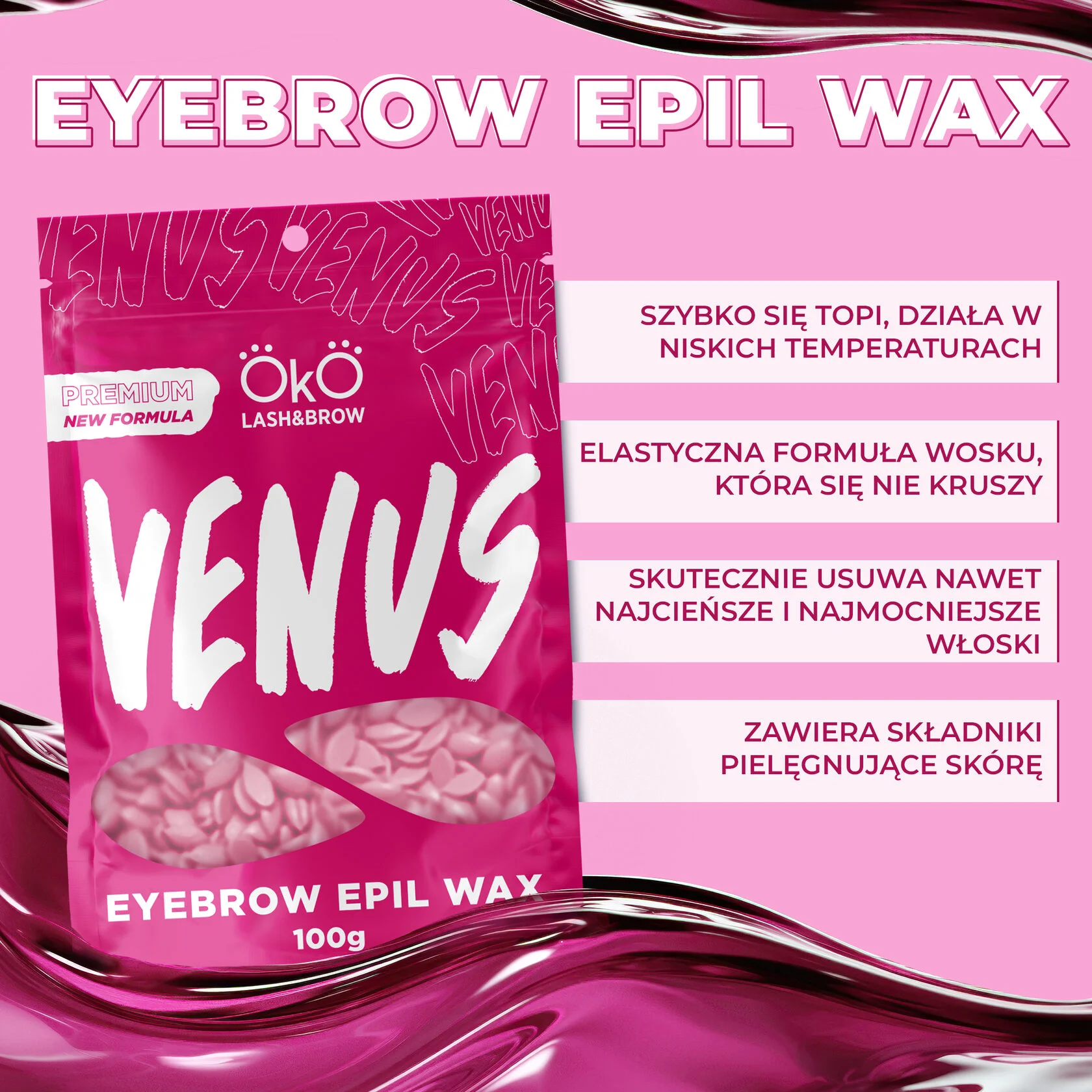 OkO Eyebrow Epil Wax Venus – wosk do depilacji brwi i twarzy 100 g 2 3fa6c717c96ff4f1f6f7e107021cac33