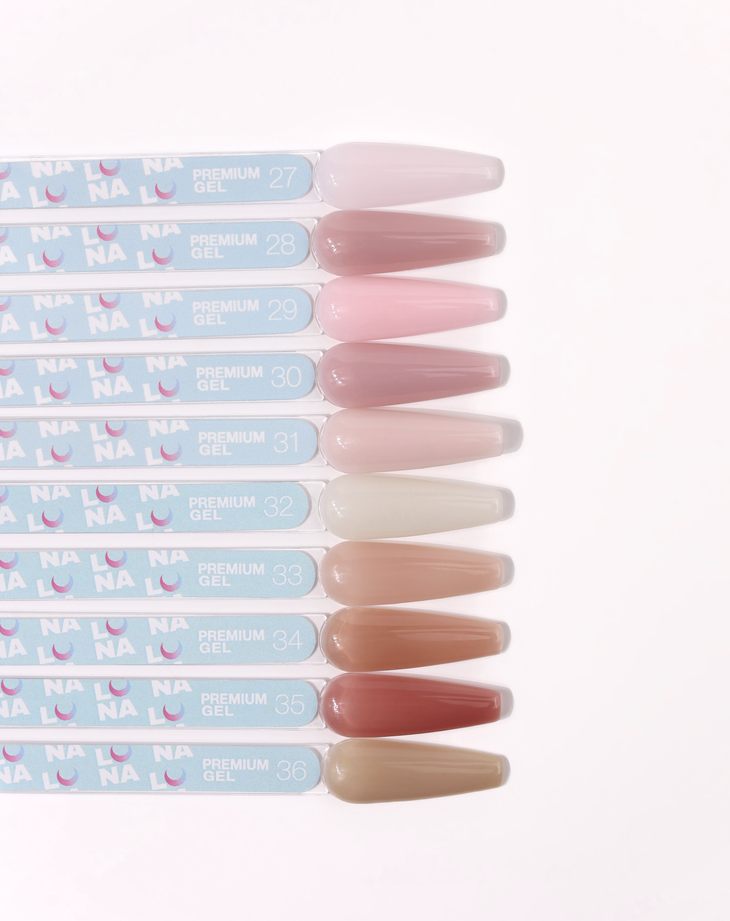 LUNAmoon Premium Gel 30 100 ml Refil – żel budujący 2 Żele LUNAmoon Premium