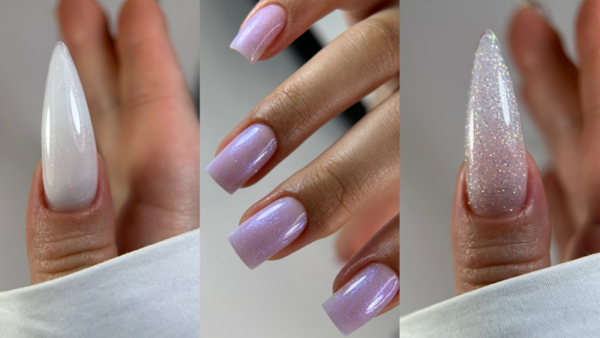 Paznokcie brokatowe na wesele